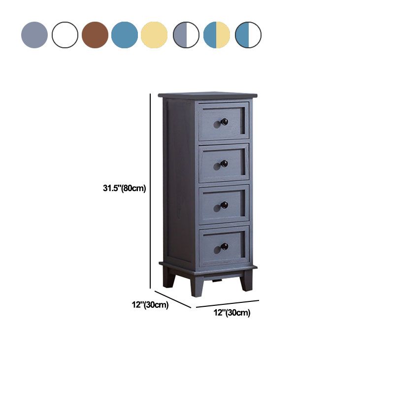 Retro Style Storage Chest Wooden Vertical Lingerie Chest for Bedroom