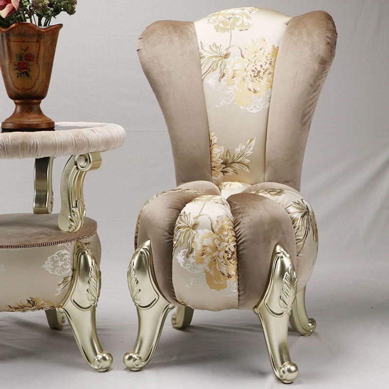 Velvet Armless Parsons Chair with Split Back, 18.11" W √ó 18.11" L √ó 38.19" H