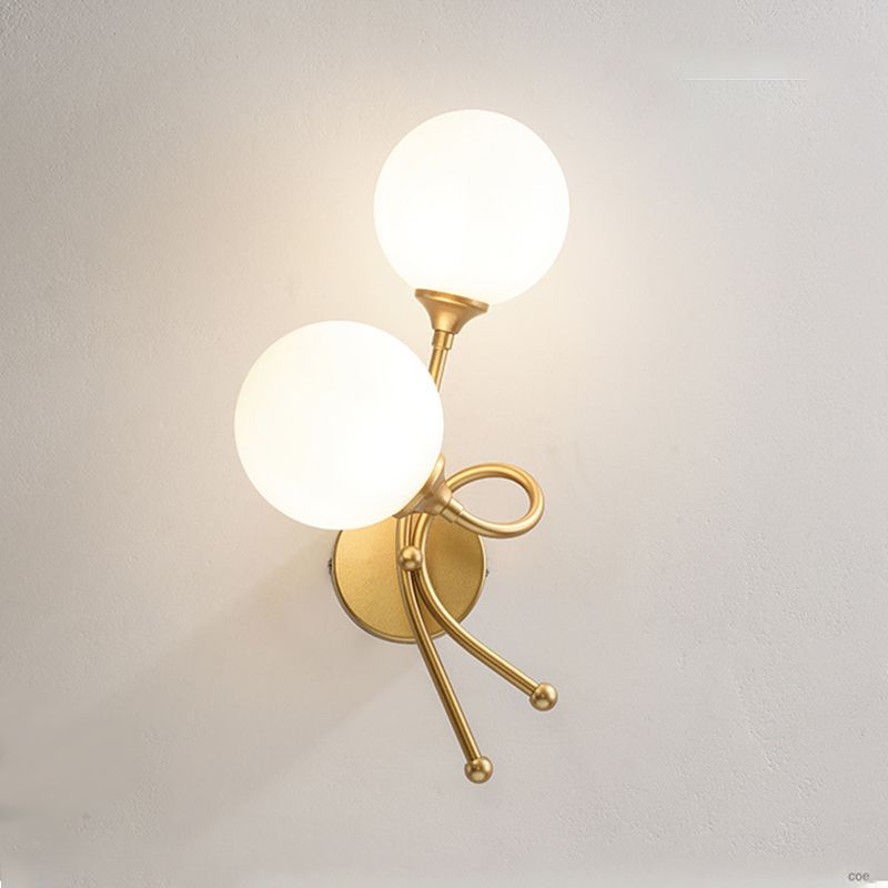 Chambre à coucher simple luminaires d'éclairage en verre blanc éclairage mural