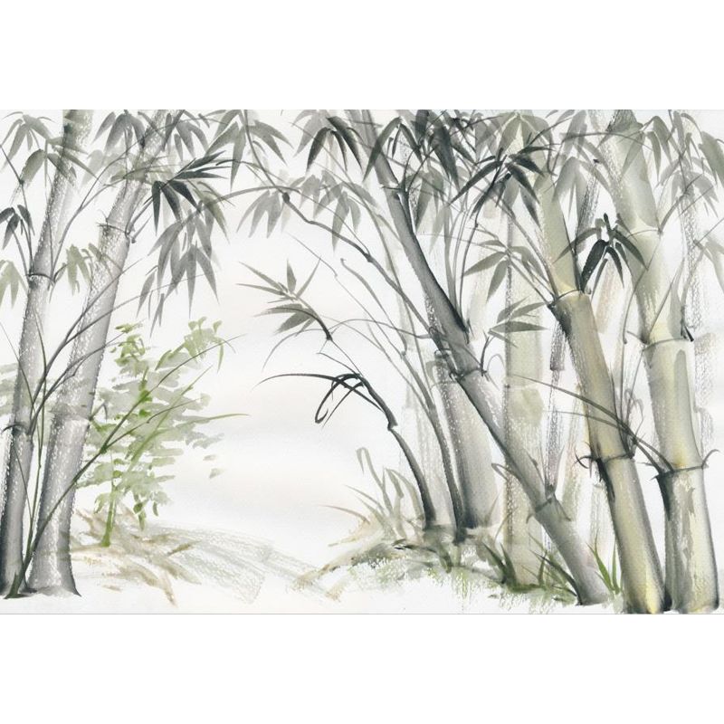 Green Bamboo Grove Wallpaper Mural Waterproofing Wall Decoration for Living Room