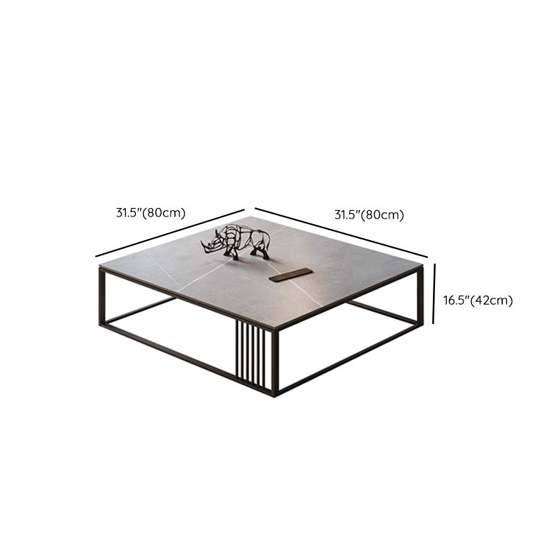 No Distressing Single Coffee Table Modern Grey Slate Frame Coffee Table