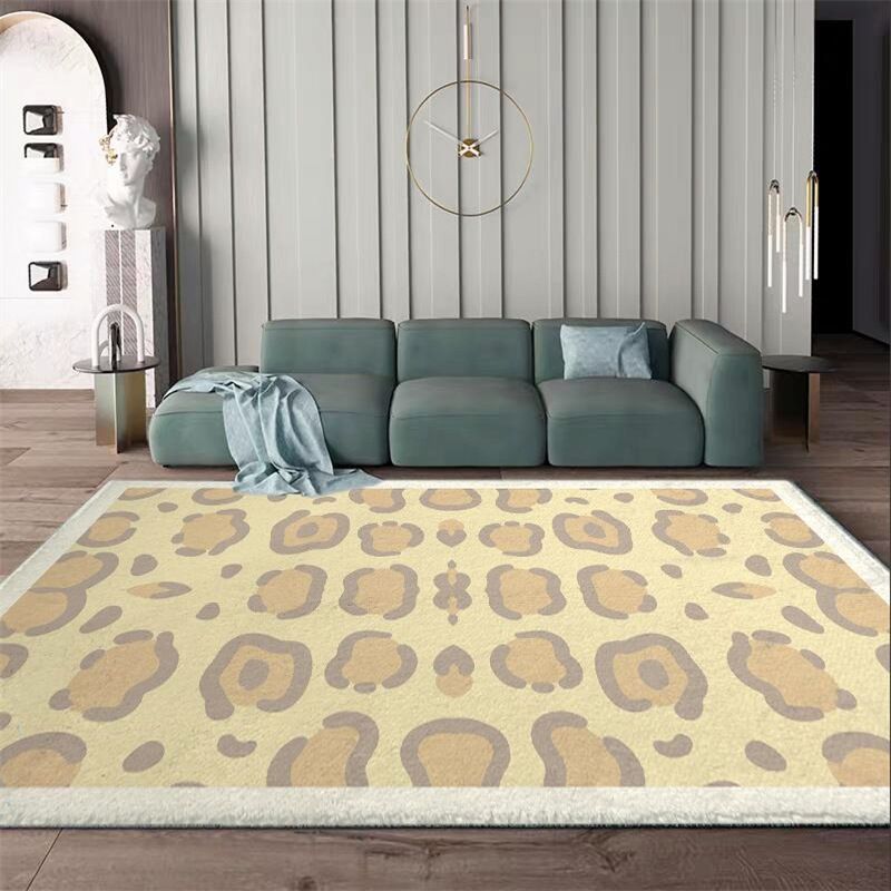 Funky Leopard Printed Carpet Polyester Indoor Rug Stain Resistant Area Carpet for Home Decoration