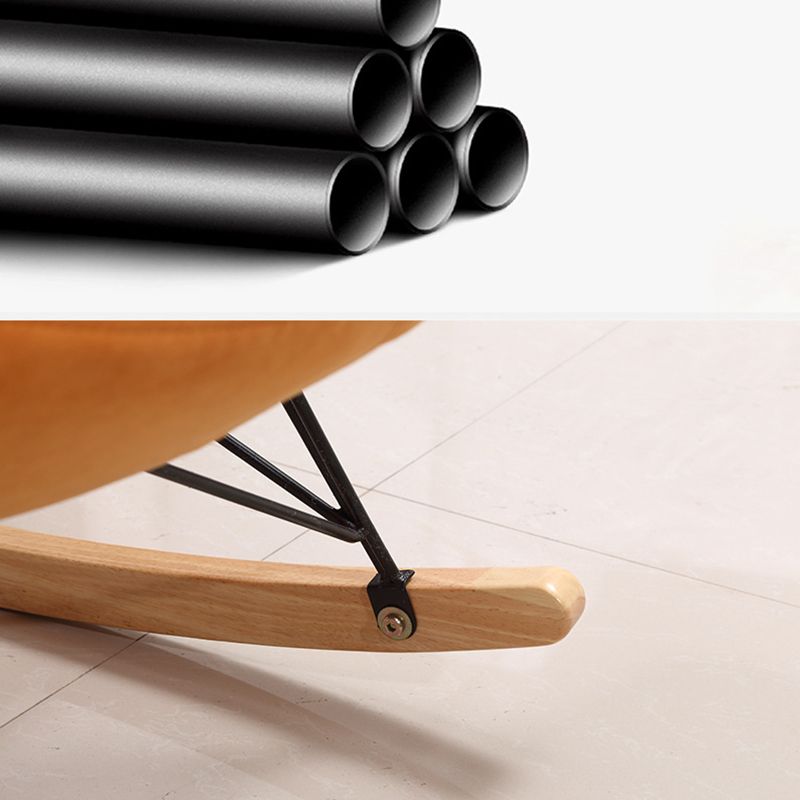 Modern Style Rocker Chair Metal Frame Spindle Cushions Rocker Chair with Ottoman