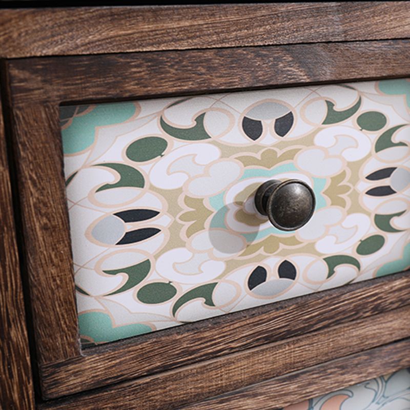 13.5" W Traditional Wooden Lingerie Chest Vertical Storage Chest with Drawers