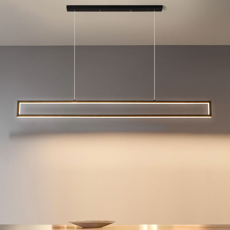 Rechthoek eiland kroonluchter licht modern metalen hangende kroonluchter