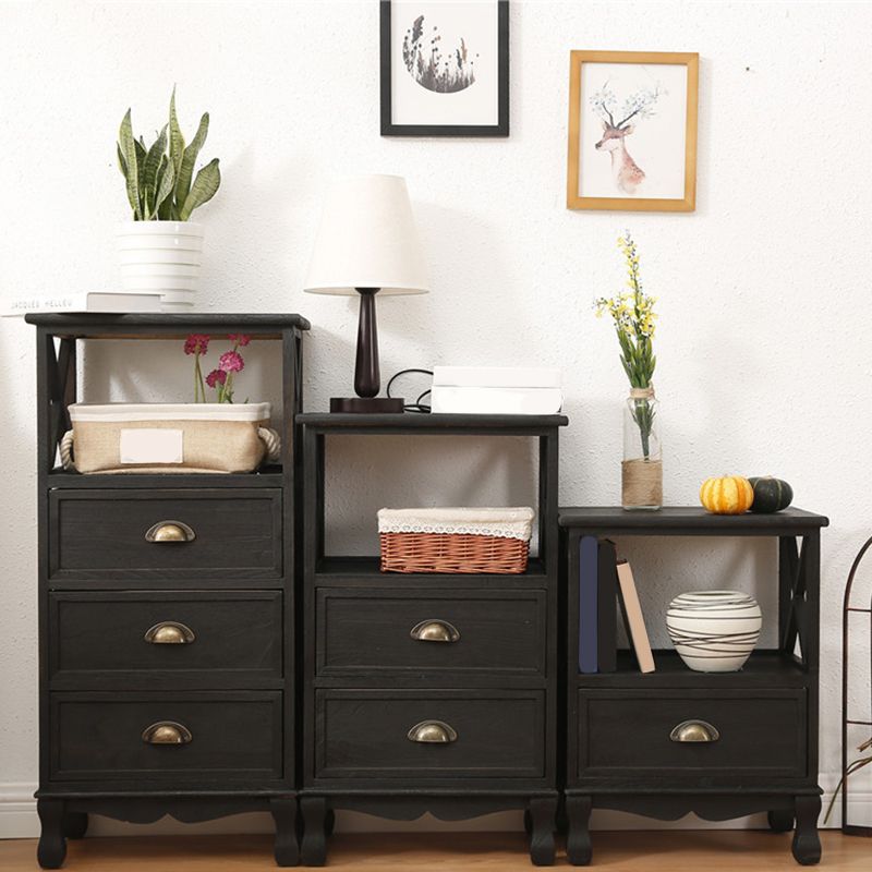 Mid-Century Modern Wood Accent Chest with Drawer Rectangle Chest