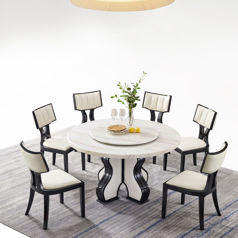 Round Table Convertible Dining Table for Kitchen Dining Room