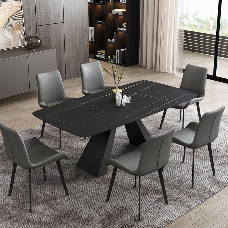 Contemporary Rectangle Table Set 1/5/6/7 Pieces Dining Set for Restaurant