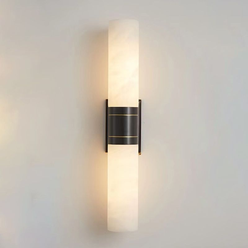 Cylinder Shape Metal Wall Sconces Modern 2-Lights Wall Mount Light Fixture