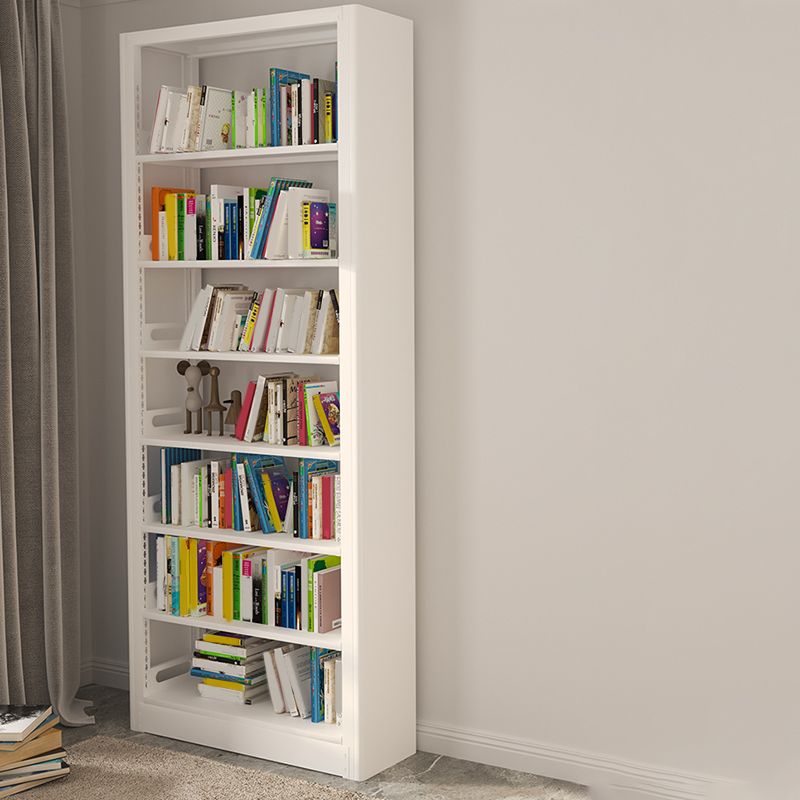 Modern Open Back Bookshelf Vertical Metal Bookcase with Shelves