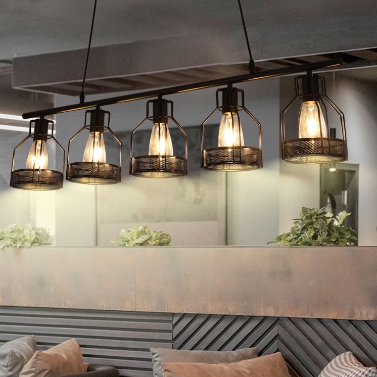 Metal Island Pendant Industrial Style Island Light Fixtures for Dining Room