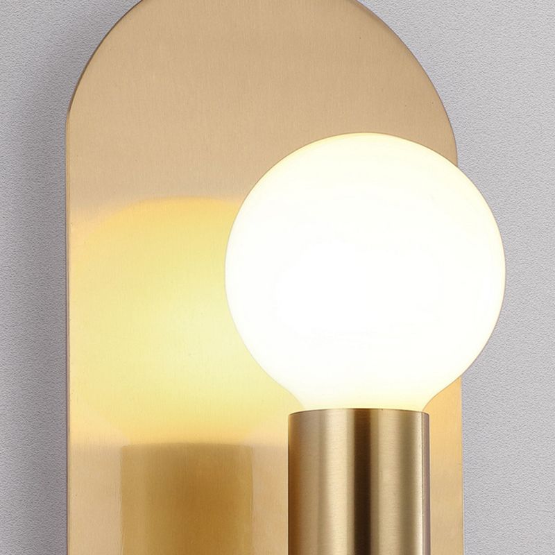 Single Contemporary Golden Finish Metallic Unique Bathroom Vanity Light
