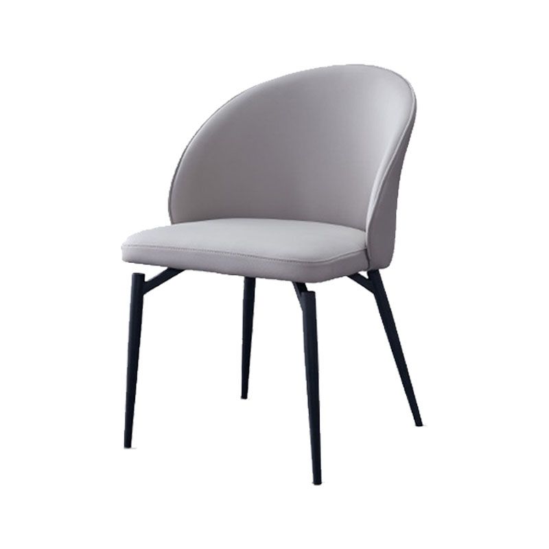 Contemporary Chair Dining Armless Side Chairs with Metal Legs for Kitchen