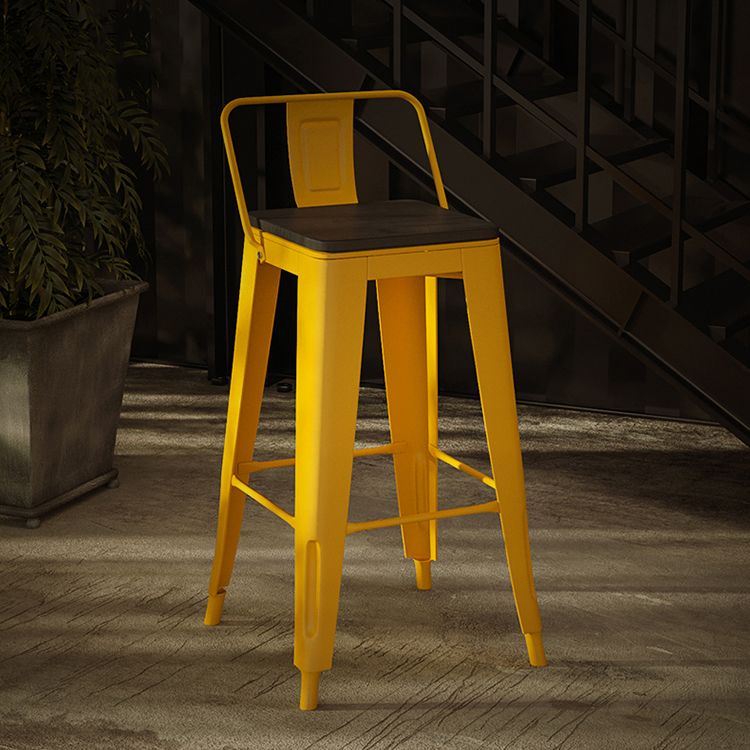 Wood and Metal Bar Stool and Table Set 1/3/4/5/6 Pieces Rectangular