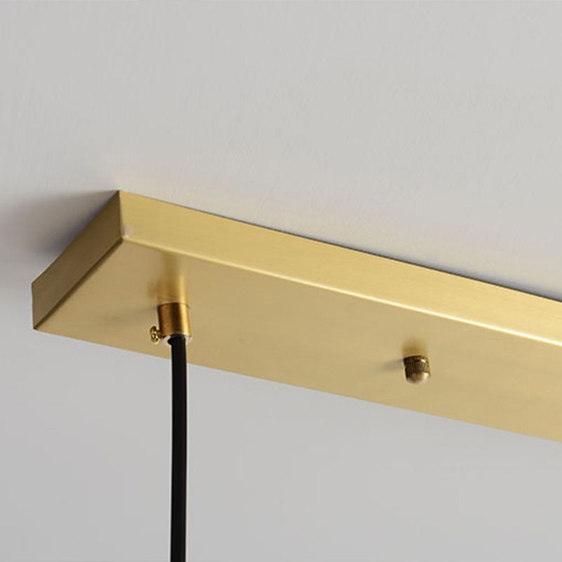 Globe Hanging Ceiling Light Minimalist Metal Bedroom Down Lighting Pendant in Gold