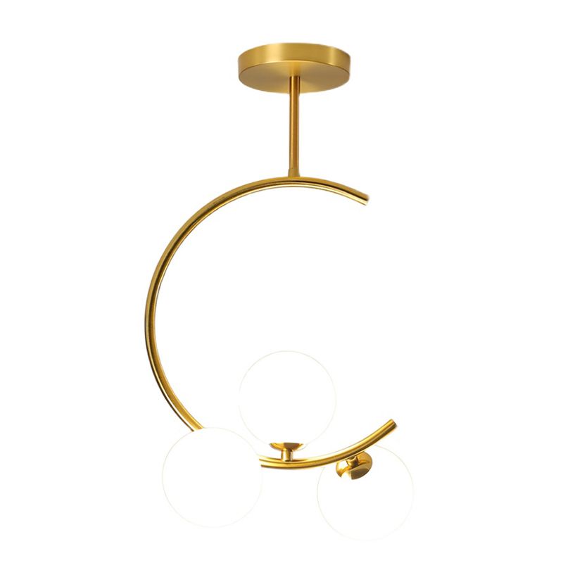 Modern Simple Metal Ceiling Light Ball Shape Ceiling Lamp for Bedroom