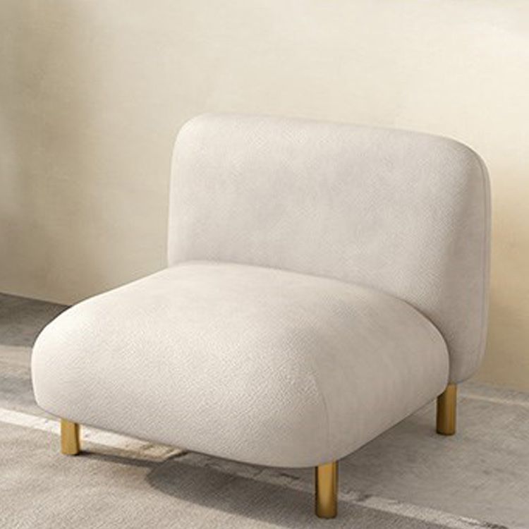 Modern Style Faux Leather Sofa Square Arm Tuxedo Living Room Sofa with Brass Legs