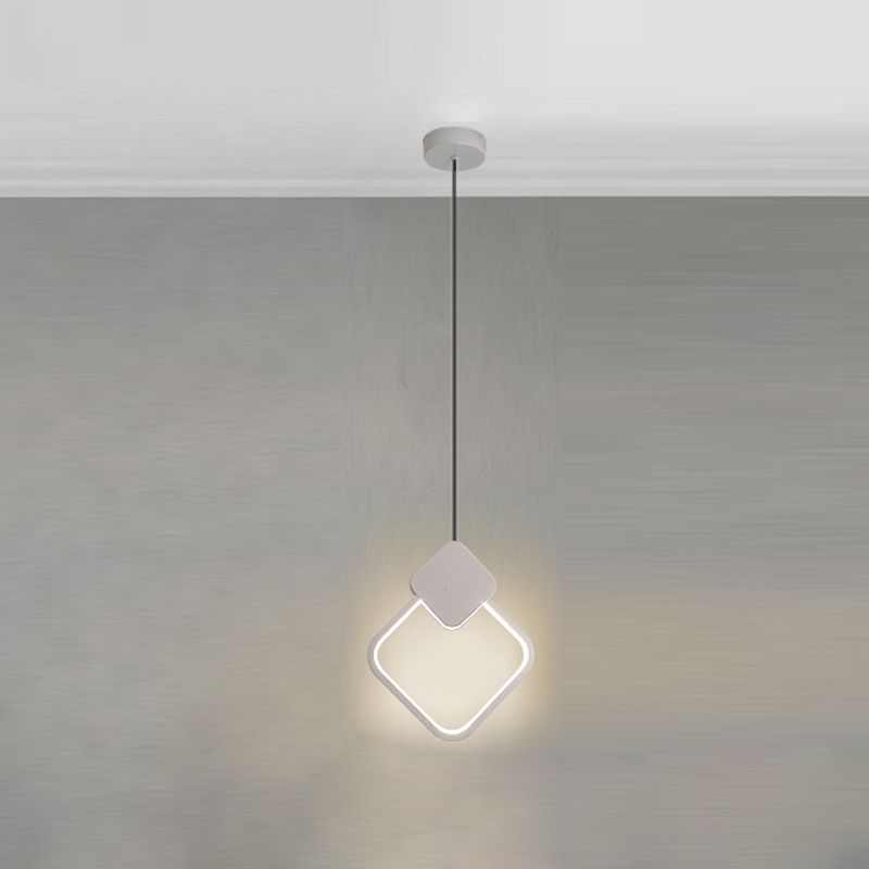 Forme géométrique en métal Lumière suspendue moderne 1-Light suspendu luminaire de montage