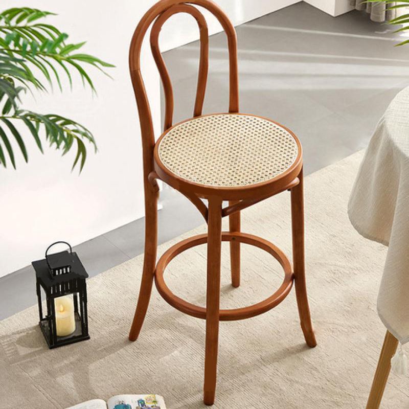 4 Legs Bar Stool Industrial Style Wooden Counter Height Stools