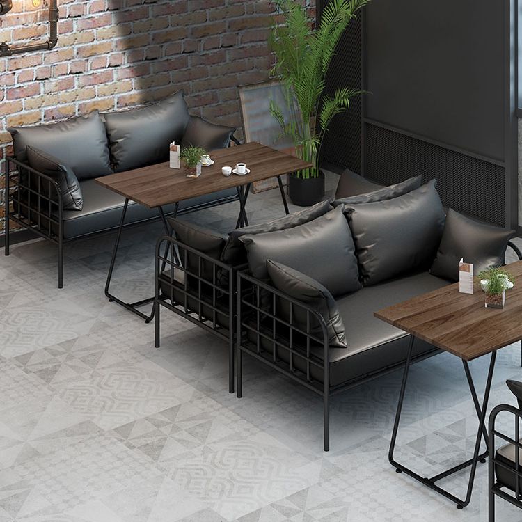 Industrial Massivholz Dinnerzimmer Küchentisch Brauner Schlittentisch für Esszimmer