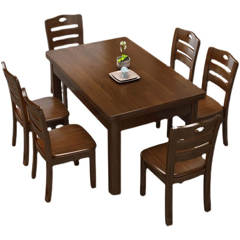 Solid Wood Dining Table Rectangle Dining Table for Dining Room