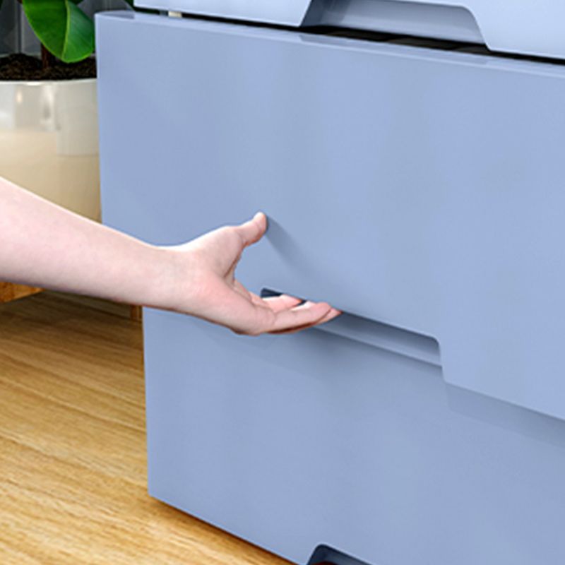 Modern Style Non-Hanging Armoire Plastic Home Cabinet with Drawers