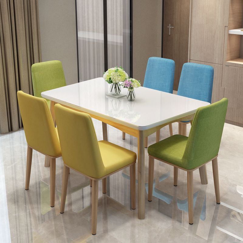 1/5/7 Piece Rectangle Shape Modern Dining Room Furniture Set