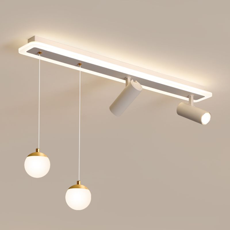 Zylindrische Form LED -Schiene Deckenlampe moderne Eisenspülhalterung für Esszimmer