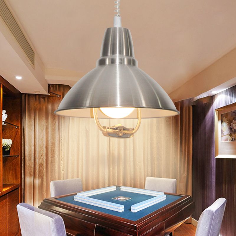 Postmodern Style Bowl Shape Hanging Light Metal 1 Light Pendant Lights for Dining Room