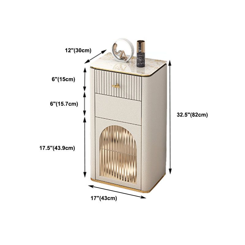 11.7-inch Width Glam Storage Chest Stone Storage Chest Dresser