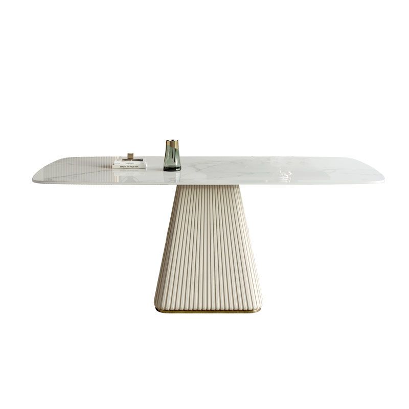 Modern 1/4/5/6/7 Pieces Sintered Stone Dining Room Set with Pedestal Base Furniture