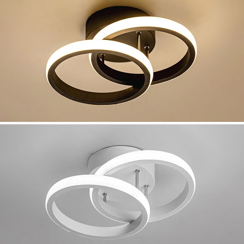 Led Semi Flush Ceiling Lights Contemporary Minimalism Acrylic Ceiling Light Fixtures for Hallway