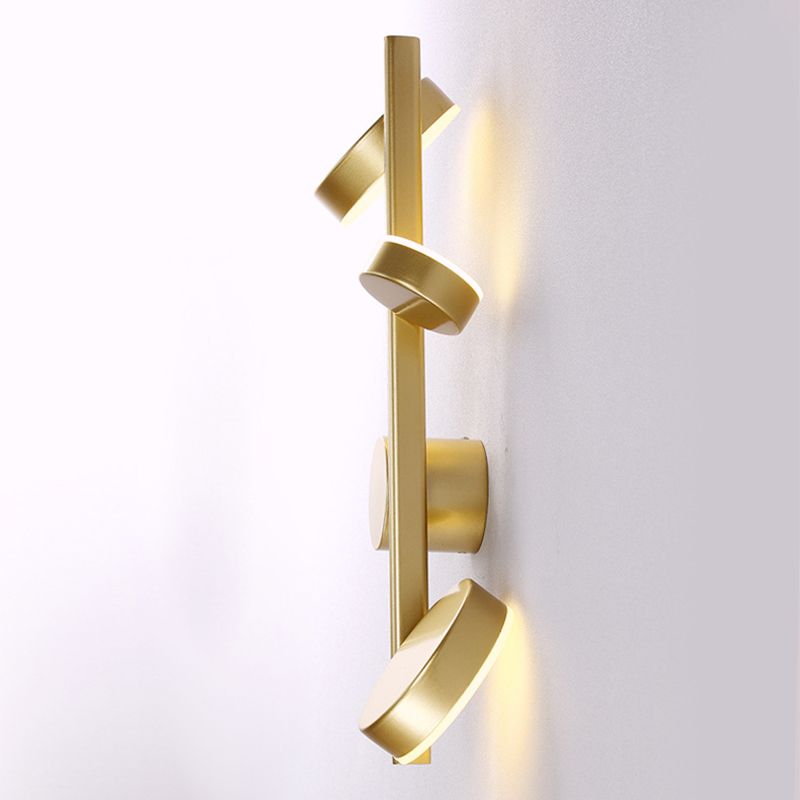 3-Light Contemporary White/Black Wall Mounted Sconce Metal Wall Light for Bedroom