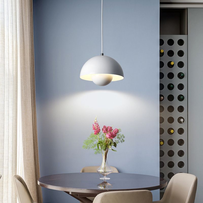 Luces colgantes de la sombra de brote de metal estilo posmoderno 1 cabezal accesorio de montaje colgante para estudio