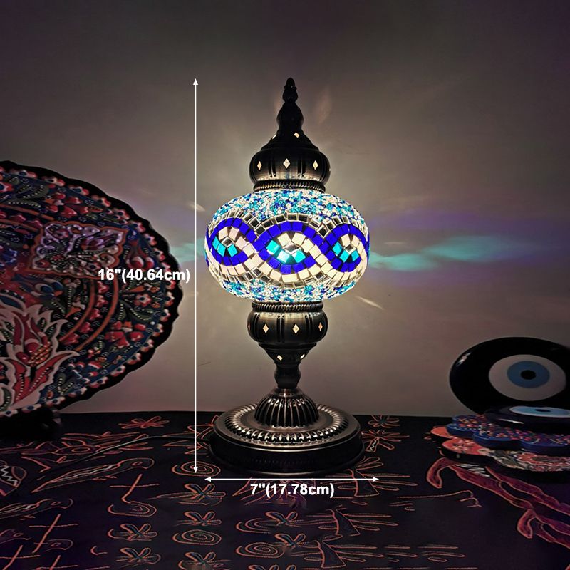 Modern Style Unique Shape Table Lighting Glass 1 Light Table Lamp for Bedroom