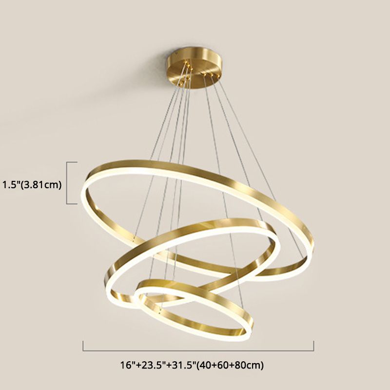 Postmodern Orbicular Suspended Lighting Fixture Acrylic Hanging Ceiling Fixture for Restaurant