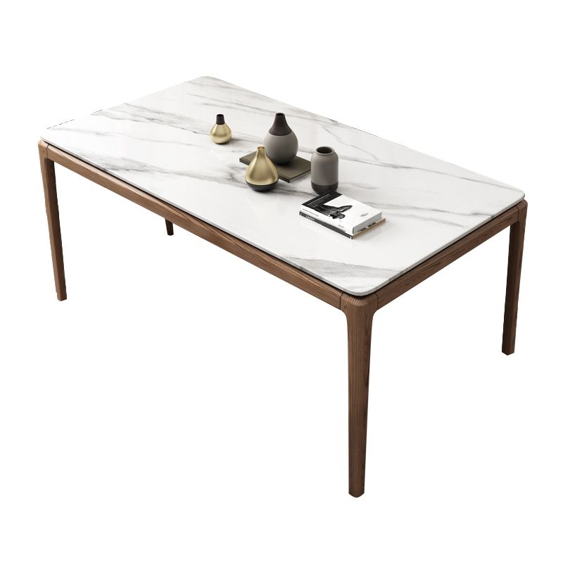 Traditioneller Küchen -Esszimmer Set mit † Rechteck oben und feste Holzbeine Essmöbel