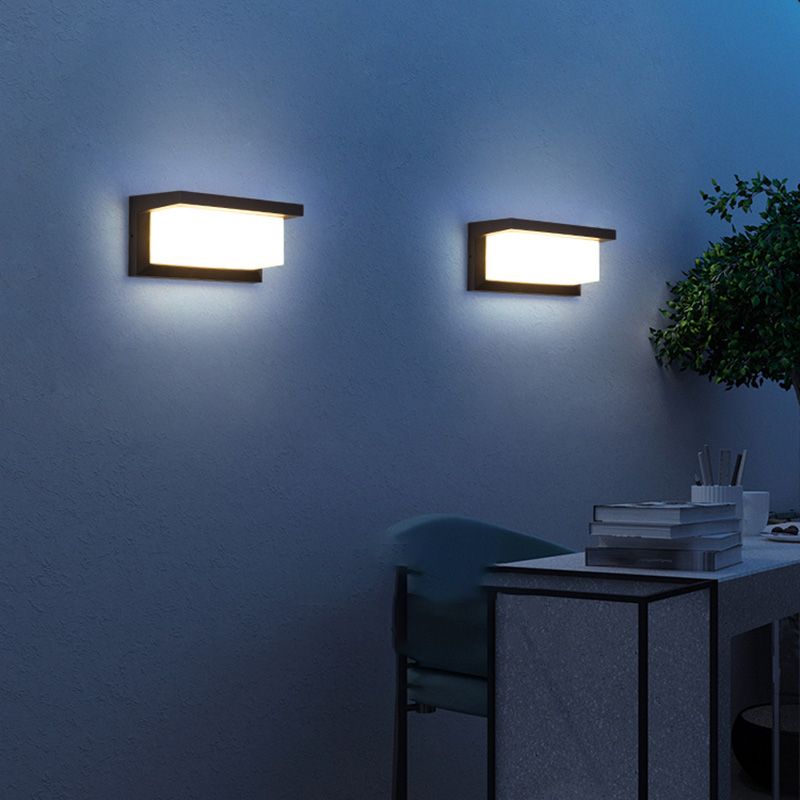 Modern Rectangle Wall Lighting 1 Light Wall Sconce Light with Acrylic Shade