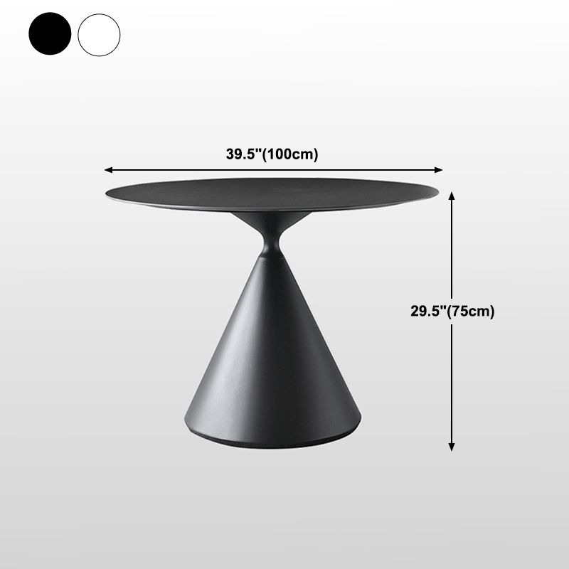 Metal Modern Round Dining Table Sintered Stone Table for Dining Room