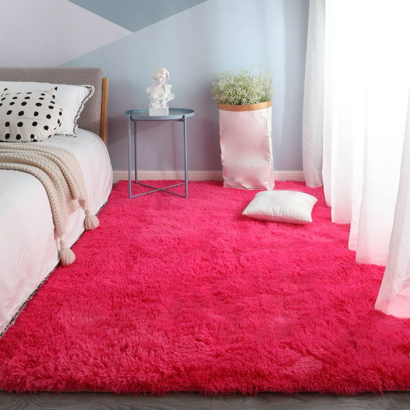 Fancy Plush Area Rug Tie-Dye Pattern Polyester Area Carpet Non-Slip Backing Rug for Bedroom