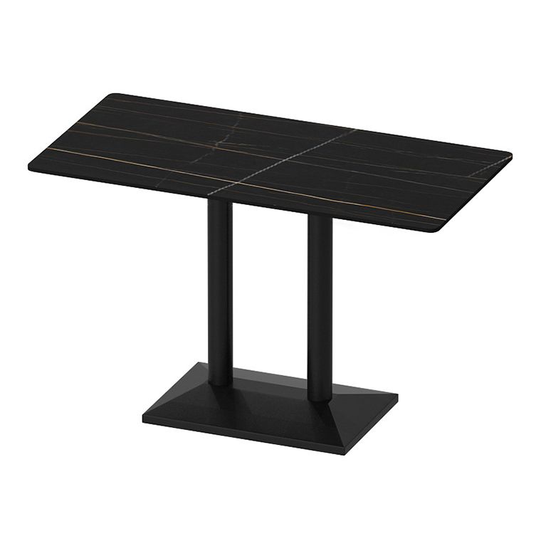 Industrial Sintered Stone Dinner Room Kitchen Table Black Table for Dining Room