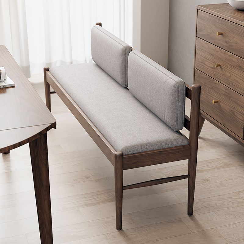 Rectangle Backrest Bench Modern Upholstered Seating Bench for Restaurant Bedroom