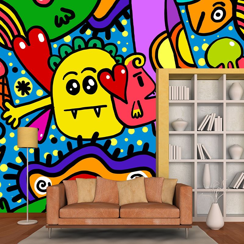 Abstract Pattern Mildew Illustration Wall Mural Horizontalt for Living Room