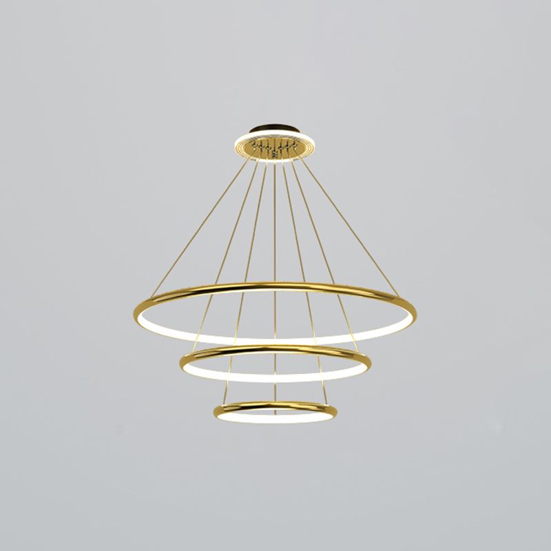 Wheel Shape Chandelier Lights Modern Metal Chandelier Lighting Fixtures in Gold