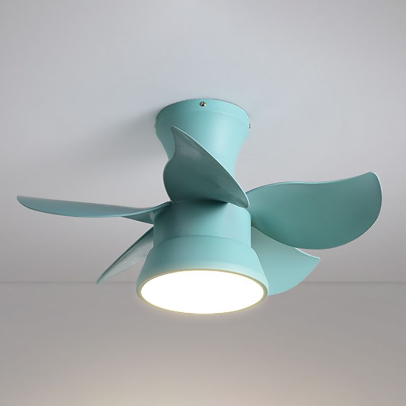 Modern Style Ceiling Fan Lamp Metal 1 Light Ceiling Fan Lighting for Dining Room