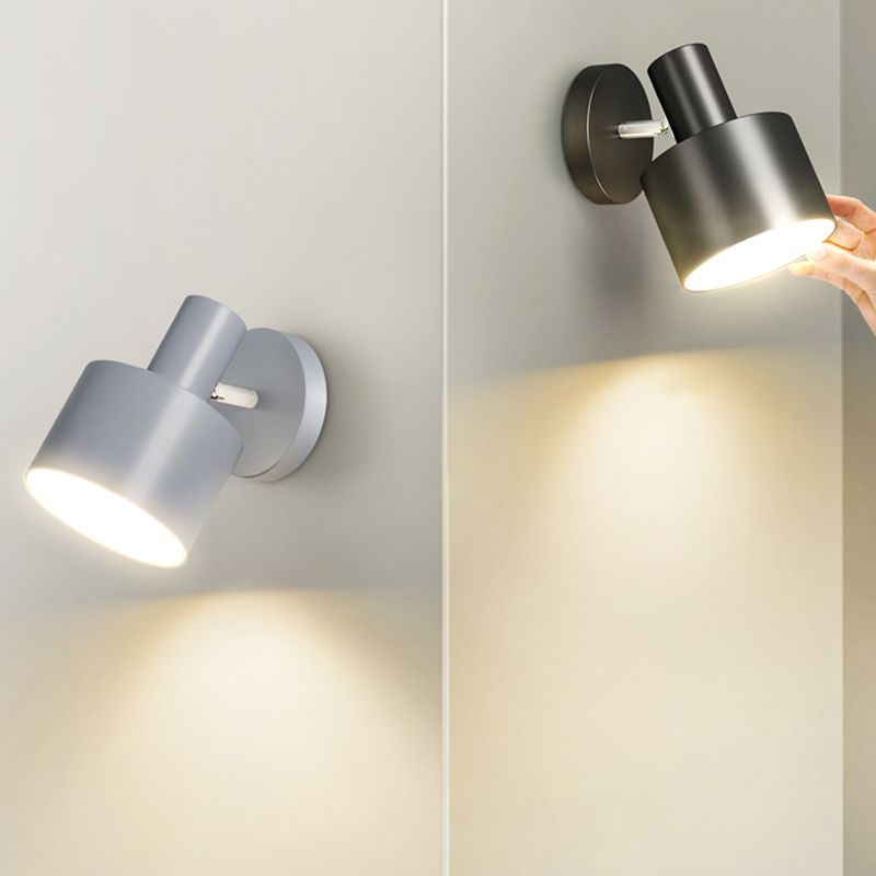 Polished Finish Single Modern Wall Mounted Sconce Metal LED Wall Light