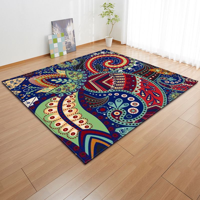 Moroccan Color Brick Rug Multi Color Synthetic Indoor Rug Non-Slip Backing Pet Friendly Area Carpet for Decoration