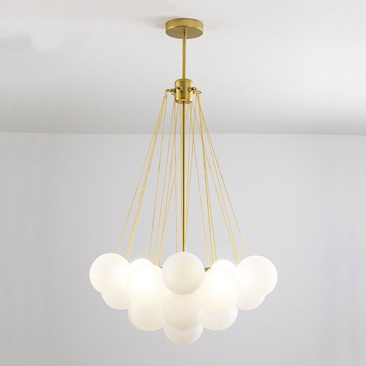 Metal Chandelier Light Fixtures Modern 3-Head Globe Hanging Pendant Lamps for Living Room