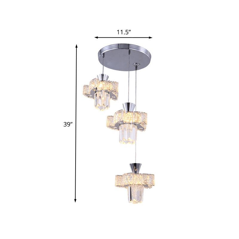 Kit lampada a pianta di cristallo a 3 luci a 3 luci a 3 luci a 3 luci a vento a vento