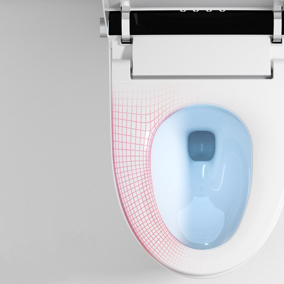 Modern Siphon Jet One Piece Toilet Bowl White Heated Seat Urine Toilet with Toilet Seat